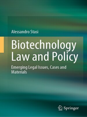 cover image of Biotechnology Law and Policy